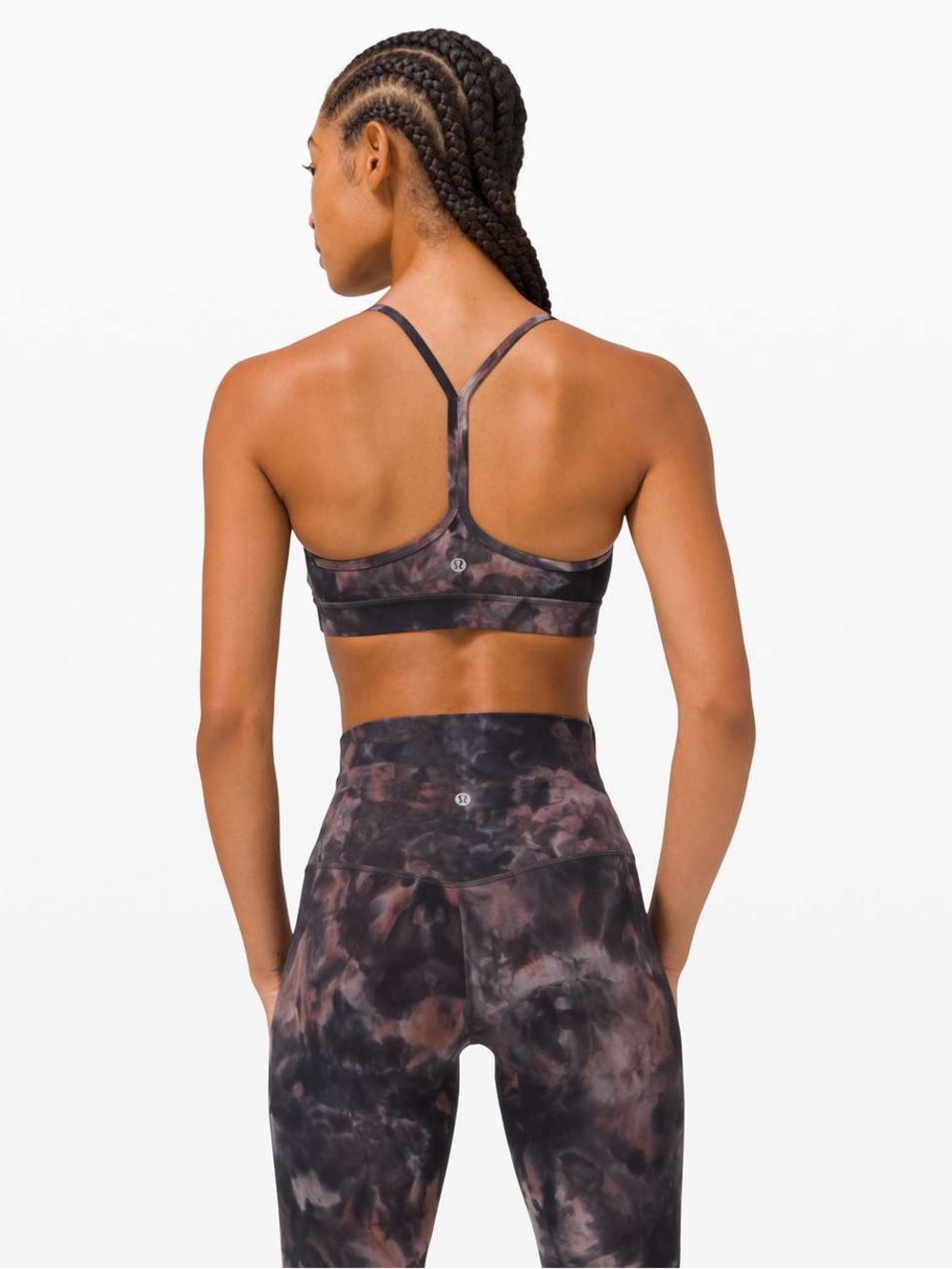 86. Lululemon Flow Y Bra Nulu Bra Diamond Dye size 4 - Picture 2 of 8